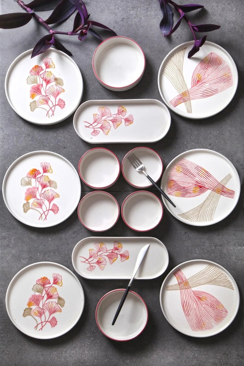 Asir - Ontbijtset - 14-delig - Veelkleurig - 25 x 11 x 3,5 cm
