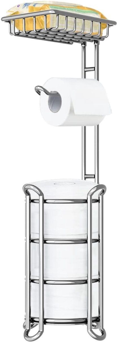 DailySupplies® Toiletbutler - Toiletrolhouder Staand - Zilver