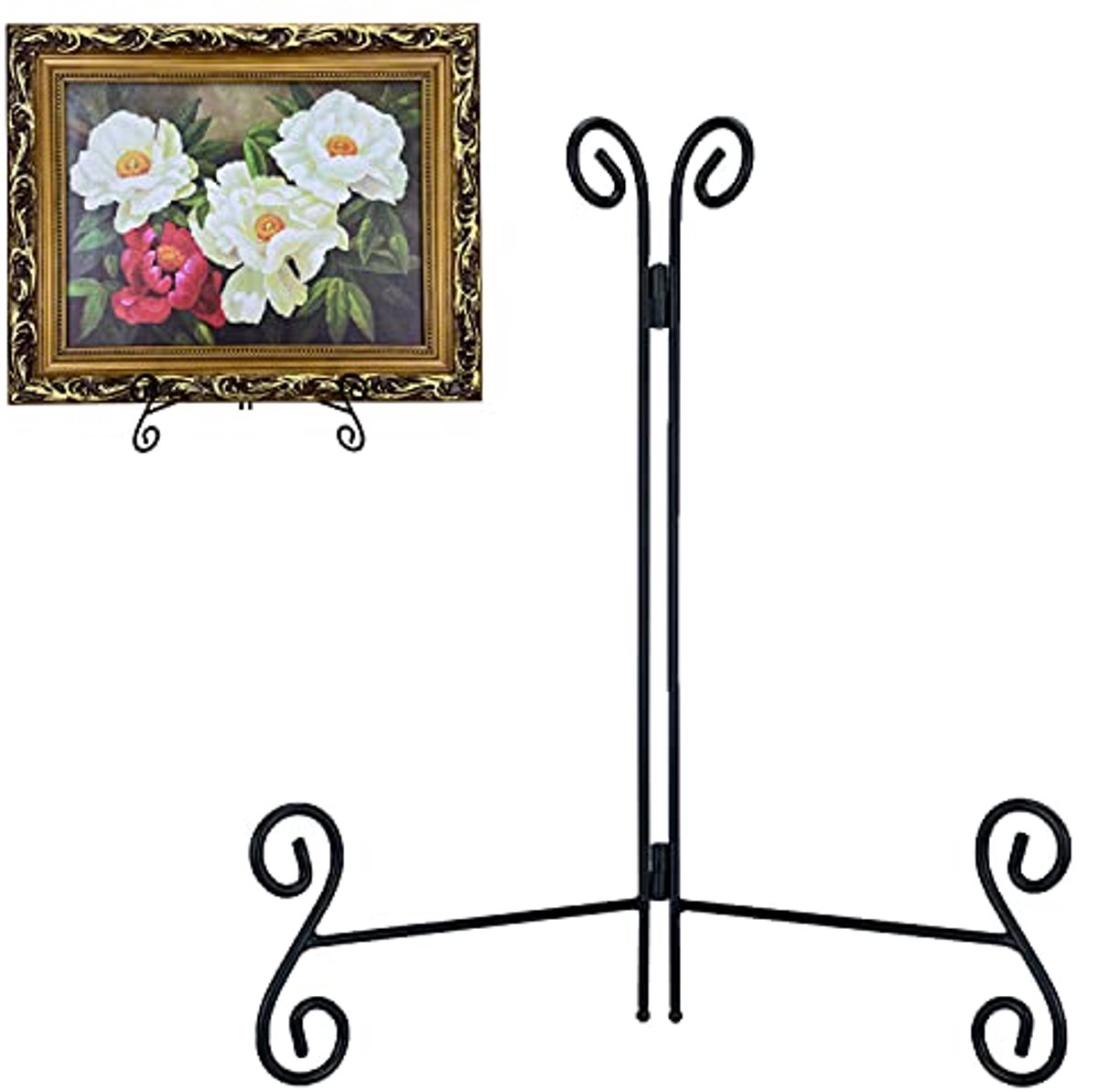 Image of 12 Inch Plaat Houder - Stijlvolle Zwarte Metalen Display Stand voor Thuis en Kantoor