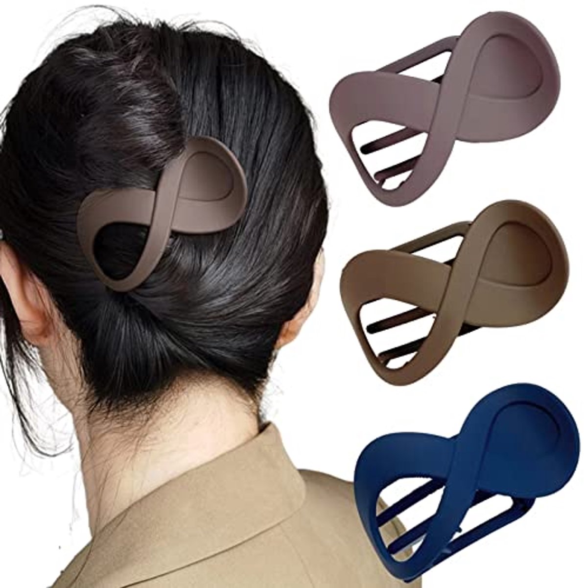 Elegante Franse Haarspelden Set voor Dames - Grote Mat Haarclips voor Dik en Dun Haar