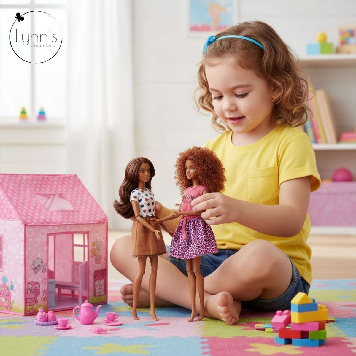 Lynn’s poppenkleertjes - Set ‘Bo’ - Geschikt voor modepop - Set van 5 outfits - Kleding voor modepoppen - Cadeauzakje — afbeelding 3