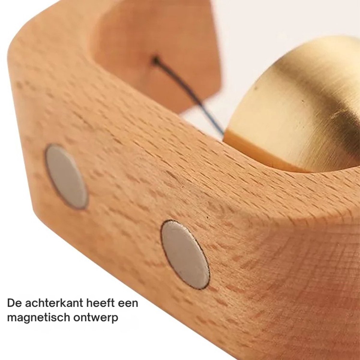 Winkeliers bel voor deuropening, magnetische bevestigde deurbel voor bedrijven, unieke kantoorornamenten en hangende decoratie voor ingang (mahonie