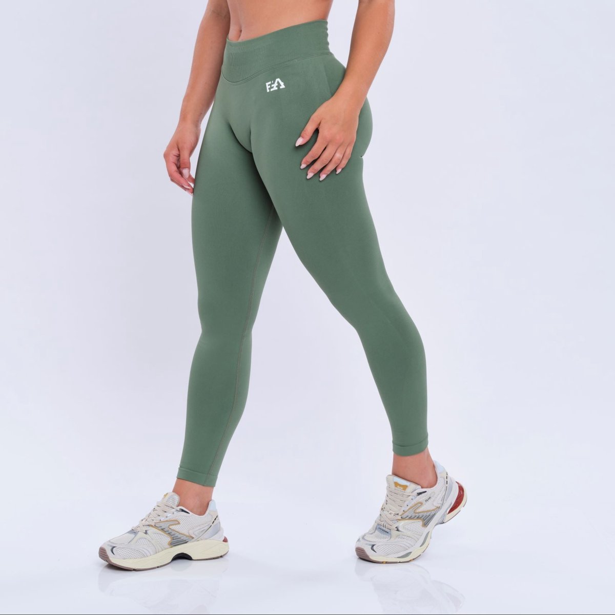 Euphoria Sportlegging Dames - Sportkleding Dames - Sportbroek Dames - Yoga Broek Dames - Groen - Maat S