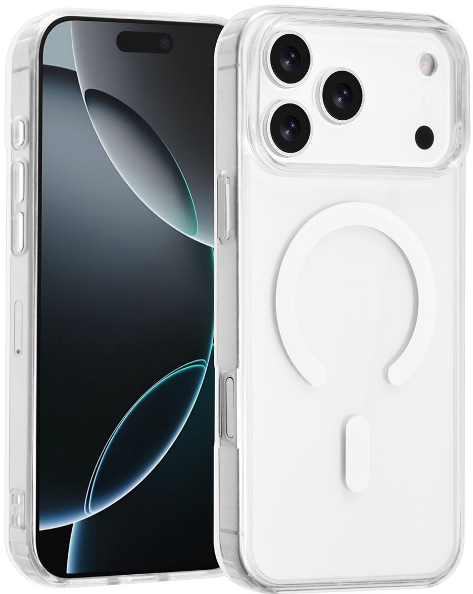 TUNIQ Back cover voor iPhone 17 Pro Max - MagSafe - Transparant - Schokabsorberend