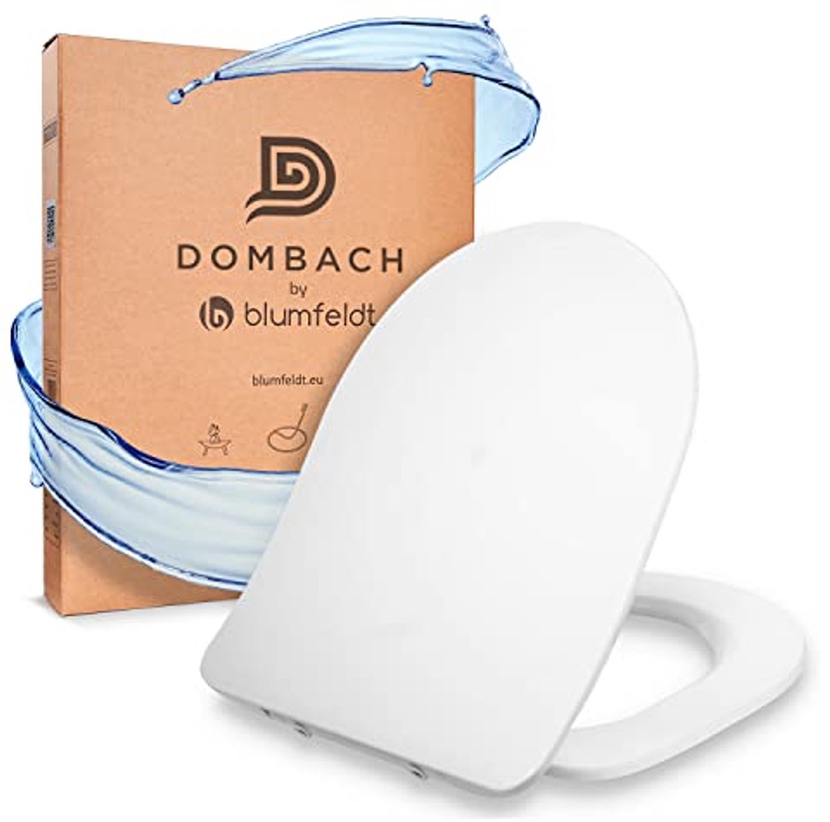 Premium D-vormige wc-bril in wit - slank design met softclose en makkelijk te verwijderen mechanisme