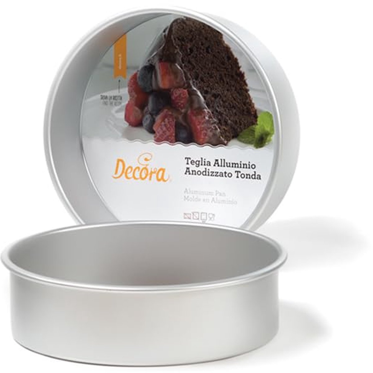 Professionele ronde bakvorm Ø 20 cm, geanodiseerd aluminium, zonder laspunten