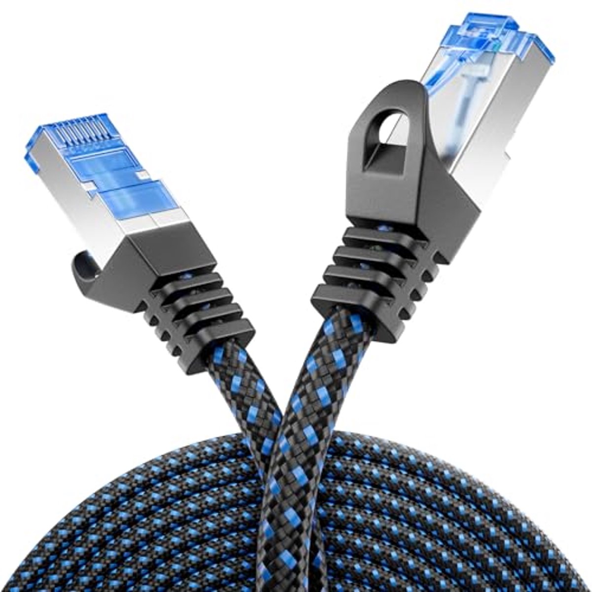 Image of 2m CAT 8 Patchkabel - 40 Gbit/s Netwerkkabel RJ45 S/FTP POE LAN-Kabel voor Gaming en Streaming - Zwart