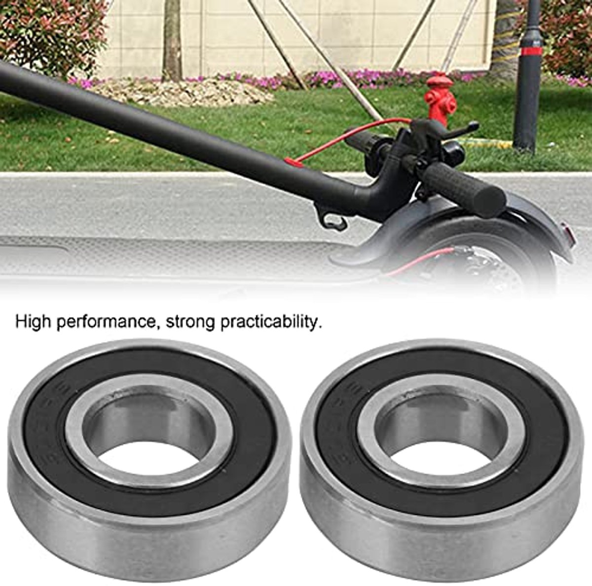 Wheel Bearings, 2 Pcs Rear Auxiliary Wheel Ball Bearings Suitable for Xiaomi M365 / PRO / PRO2 Electric Scooter