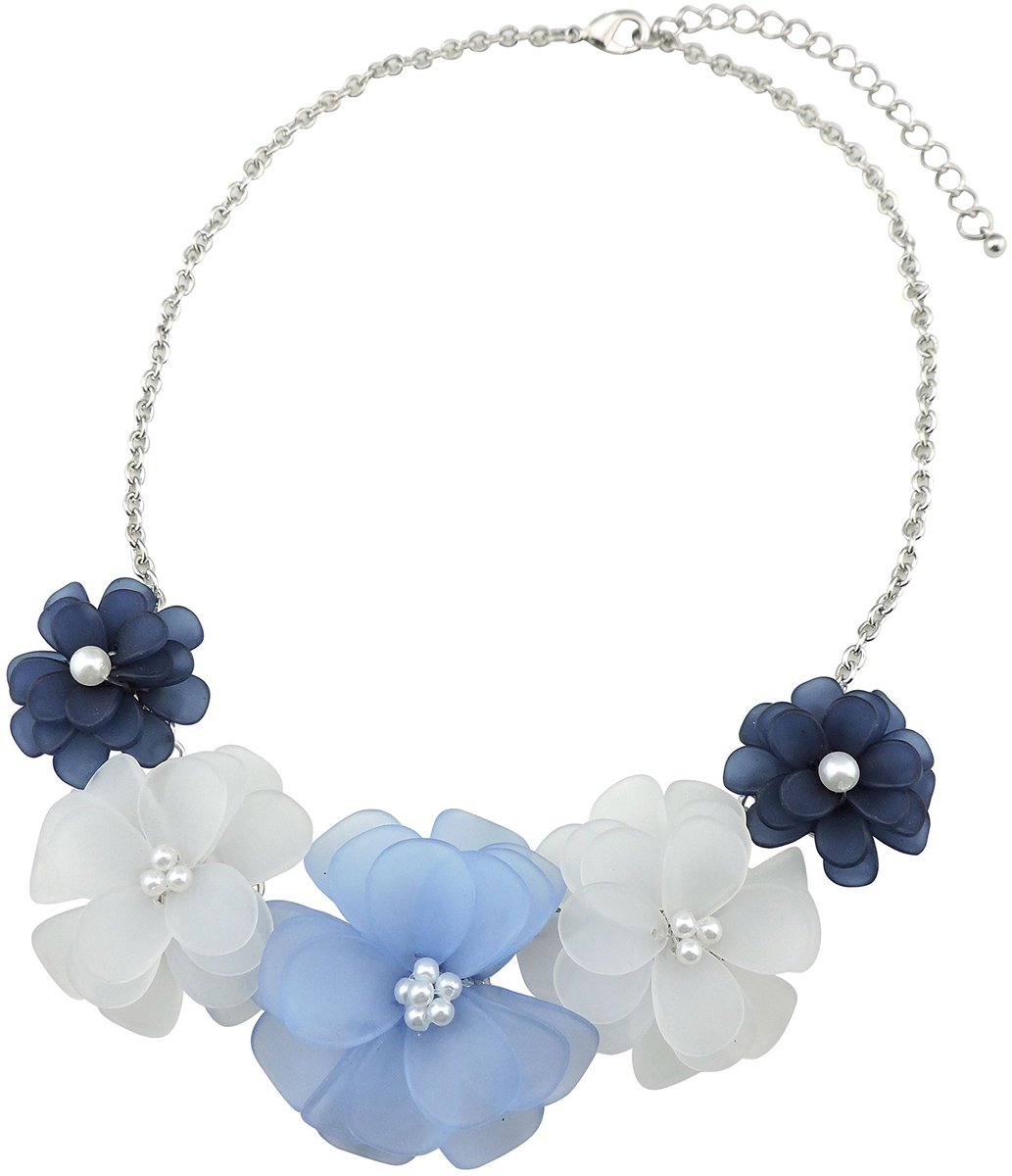 newest acrylic pendant collar flower fashion-statement choker necklace for women