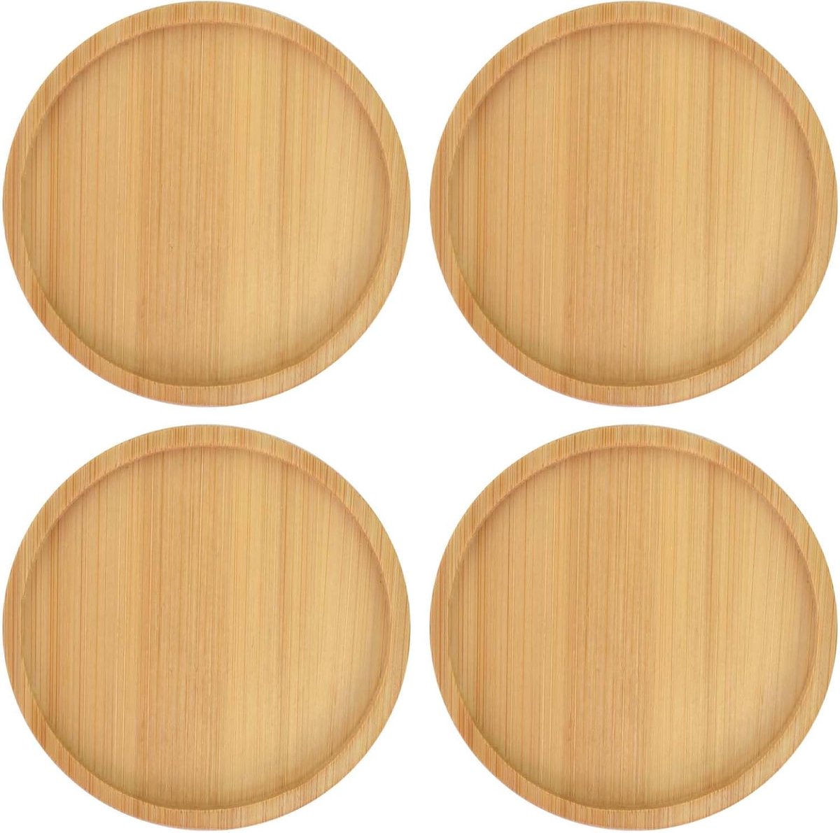 QTTVBTNA -4 stuks houten kaarsenhouders Ø9cm – Natuurlijke onderzetters voor stompkaarsen, duurzaam en milieuvriendelijk – Perfect voor bruiloften, spa, gebed, woonkamerdecoratie & feesttafels