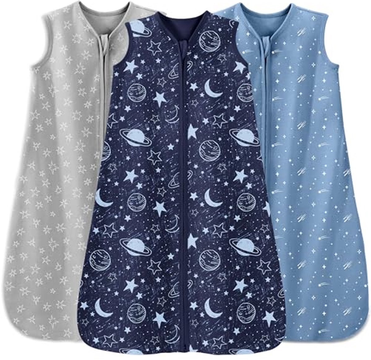 Baby Slaapzak 0,5 Tog 12-18 Maanden Zomer Slaapzak – 3 Pack 100% Katoen Draagbare Deken voor Pasgeboren Baby