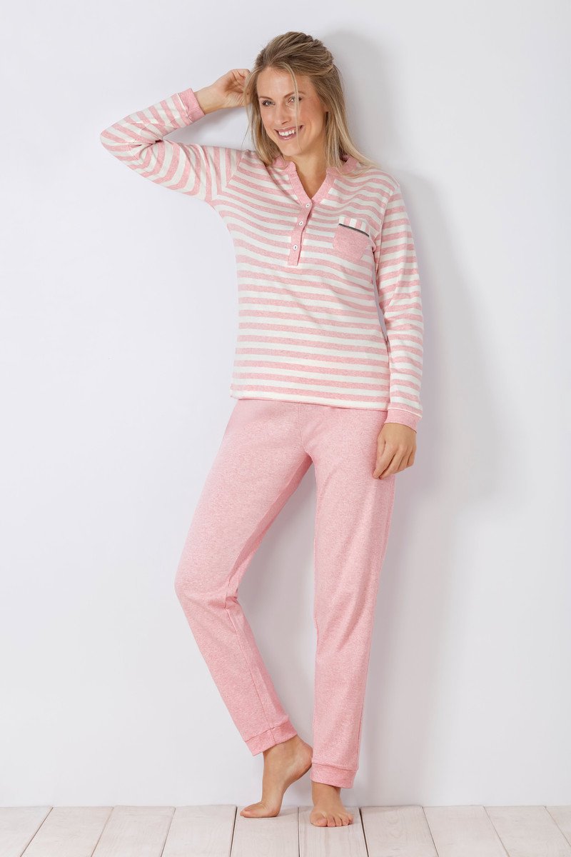 Hajo Roze warme dames pyjama Hajo - Roze - Maat - 44/46