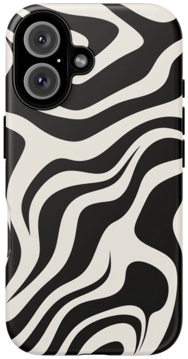 Zwart-Wit Abstract Zebra-Patroon – Telefoonhoesje Geschikt voor iPhone 16
