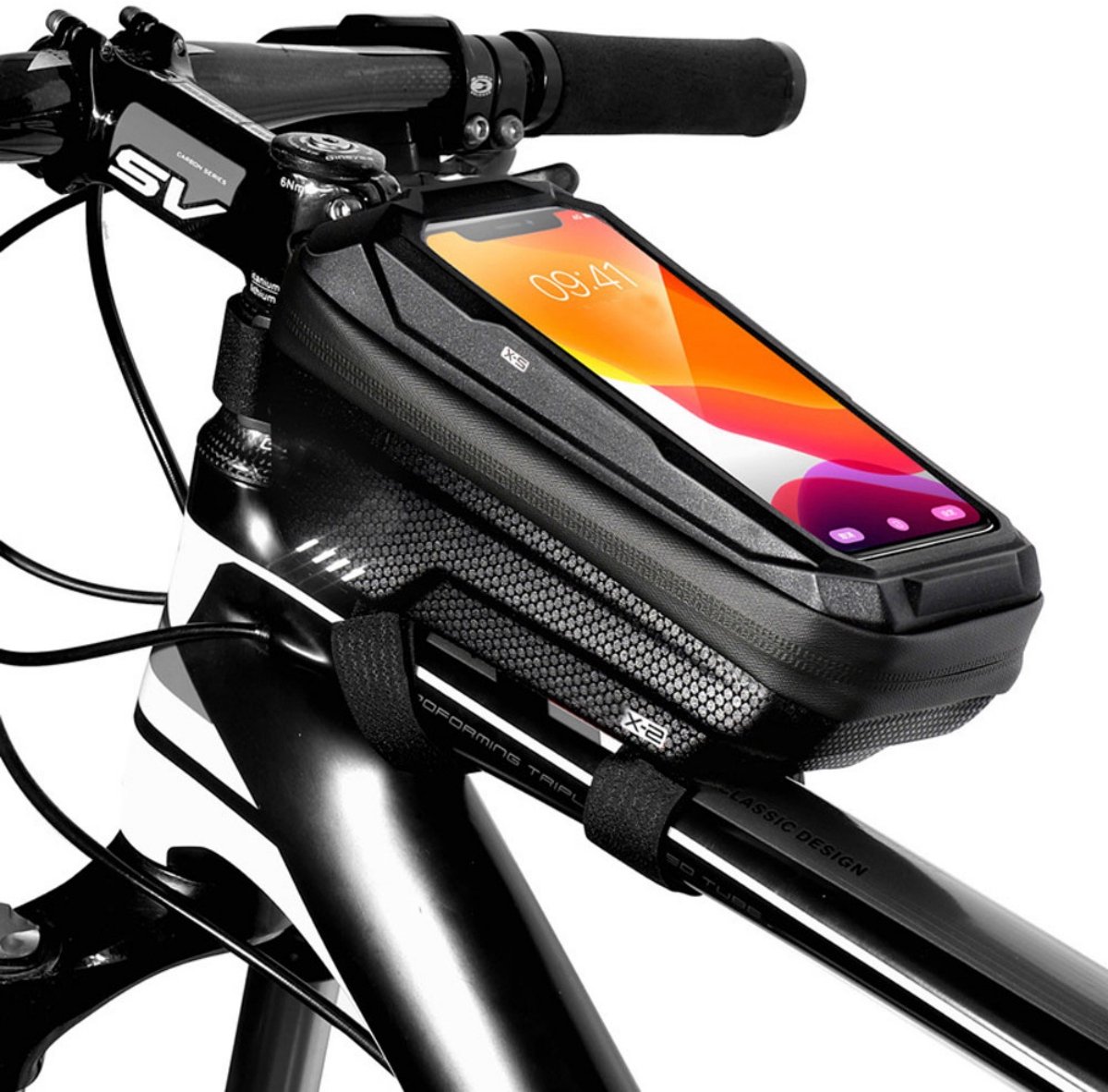 EXCITAT Fietstas - Fietstassen - Stuurtas - Waterdichte telefoonhoes - Geschikt voor smartphones tot 6,6 inch - Geschikt voor MTB, racefiets, e-bike