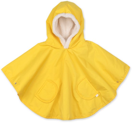 BEMINI Poncho de voyage - 9-36m - Waterproof + teddy - Jaune