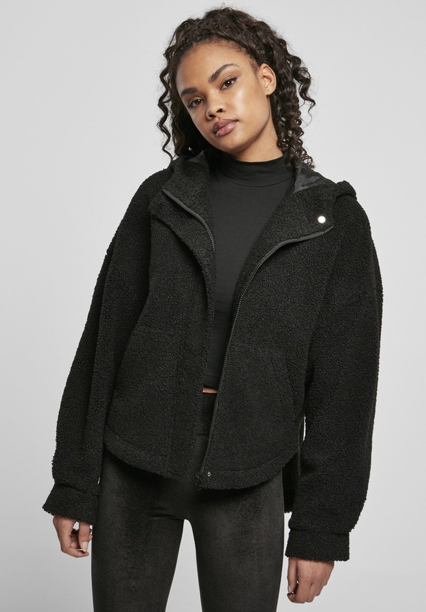 Urban Classics Short Sherpa Jacket 3XL Zwart