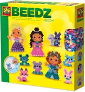 SES Creative Beedz Strijkkralen - Prinsesjes en Dierenvriendjes - Voor Meisjes vanaf 5 Jaar - 1600 Stuks - Knutselen - PVC-Vrij - Schoencadeautjes Sinterklaas
