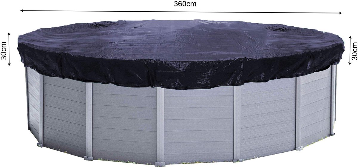 Stunq® Ronde zwembadafdekking voor bescherming en opwarming van 320-366 cm zwembaden Stunq® Ronde zwembadafdekking voor bescherming en opwarming van 320-366 cm zwembaden