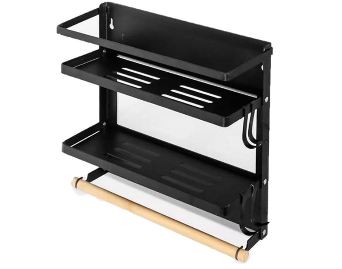 Opvouwbaar koelkastrek - keuken organizers - Opbergrek - wandplank - Keukenopbergrek - Magnetisch hangend kruidenrek - Multifunctioneel opbergrek