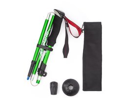 Wandelstokken Lichtgewicht opvouwbare wandelstokken, aluminium ultralichte wandelstokken voor wandelen, kamperen en backpacken, groen