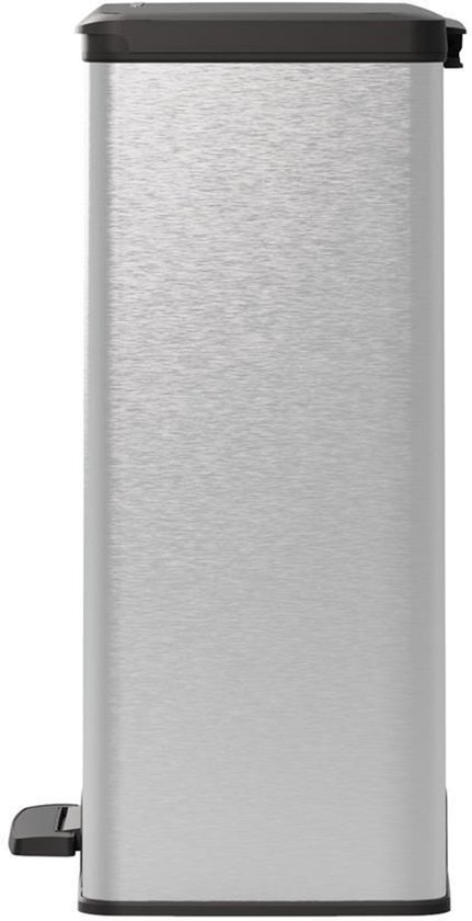 Prullenbak Curver Decobin - 65L - Rectangulaire - Gris Métallisé - Plastique Recyclé