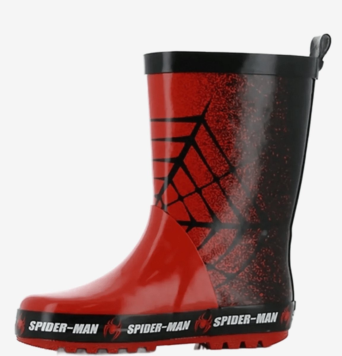 Rubberlaars Spiderman Zwart/rood | Maat: 25