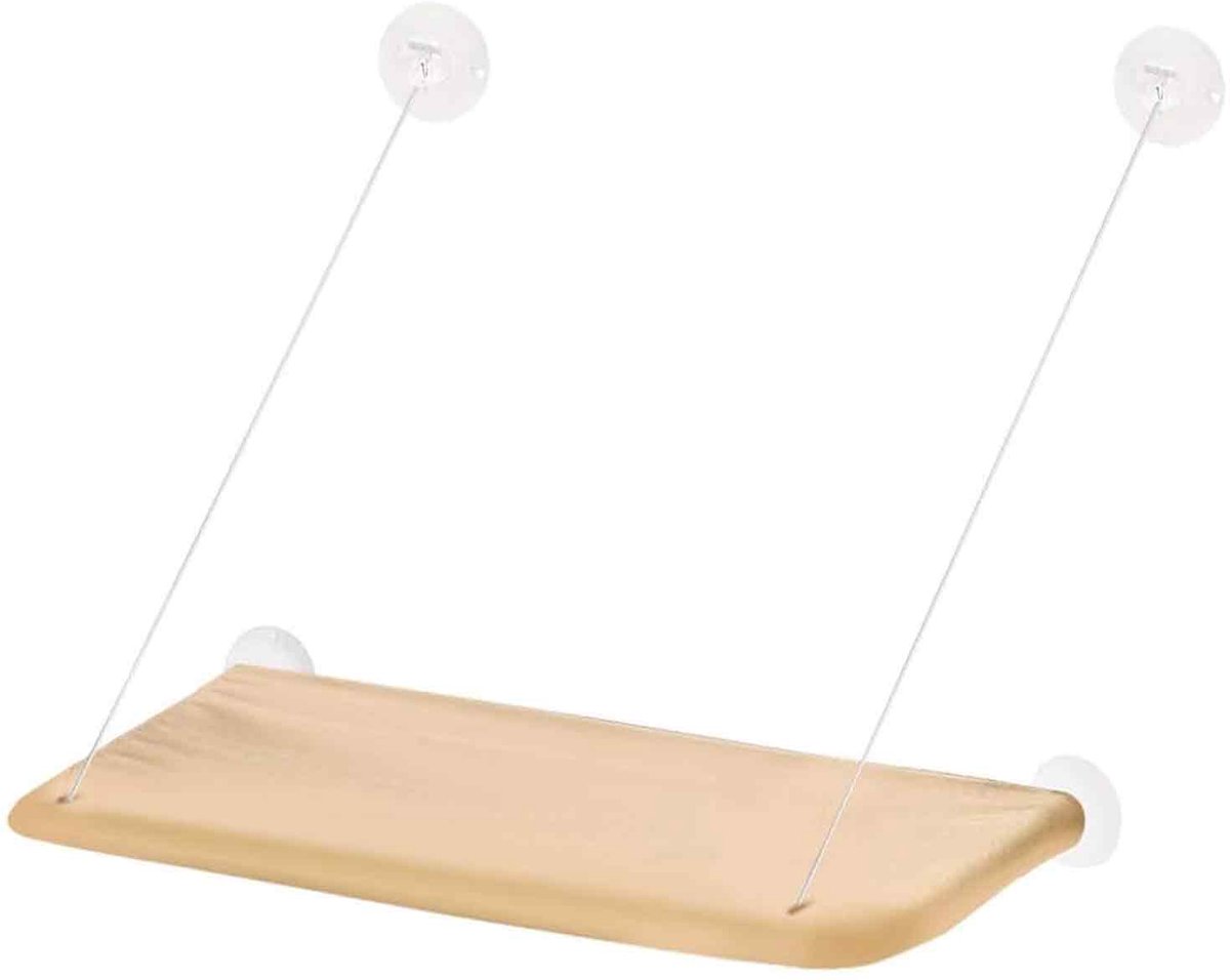 longziming -Kattenraam Hangmat – Sterke Zuignappen tot 17,5 kg, Ademend & Duurzaam Kattenbed met 360° Uitzicht – Comfortabel Zonnebed voor Katten