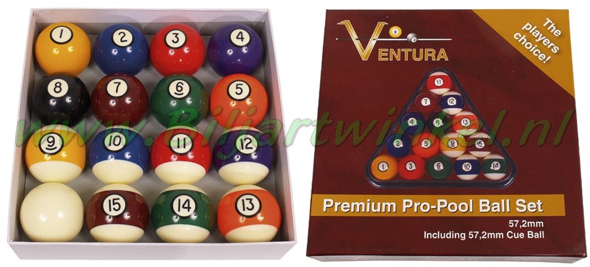 Pool ballen set Polyester 57.2mm Premium