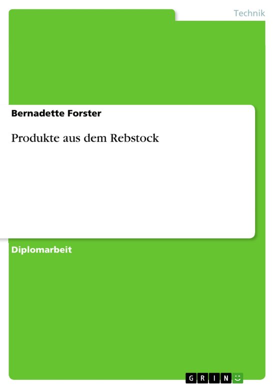 Produkte aus dem Rebstock - cover