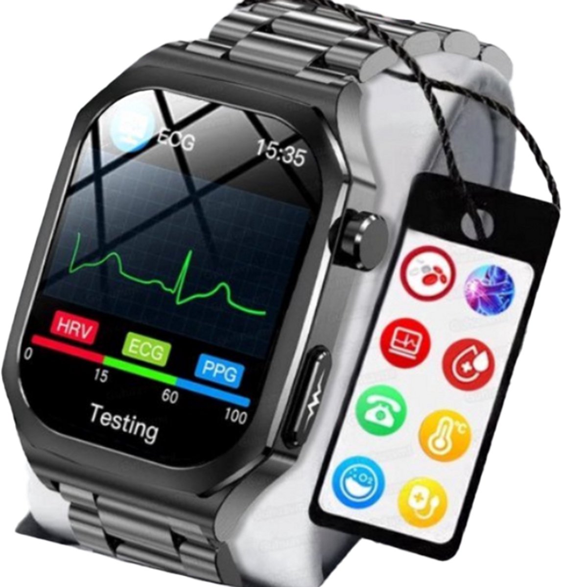 Kwaliteit Smartwatch Bloedglucose ECG Zwart