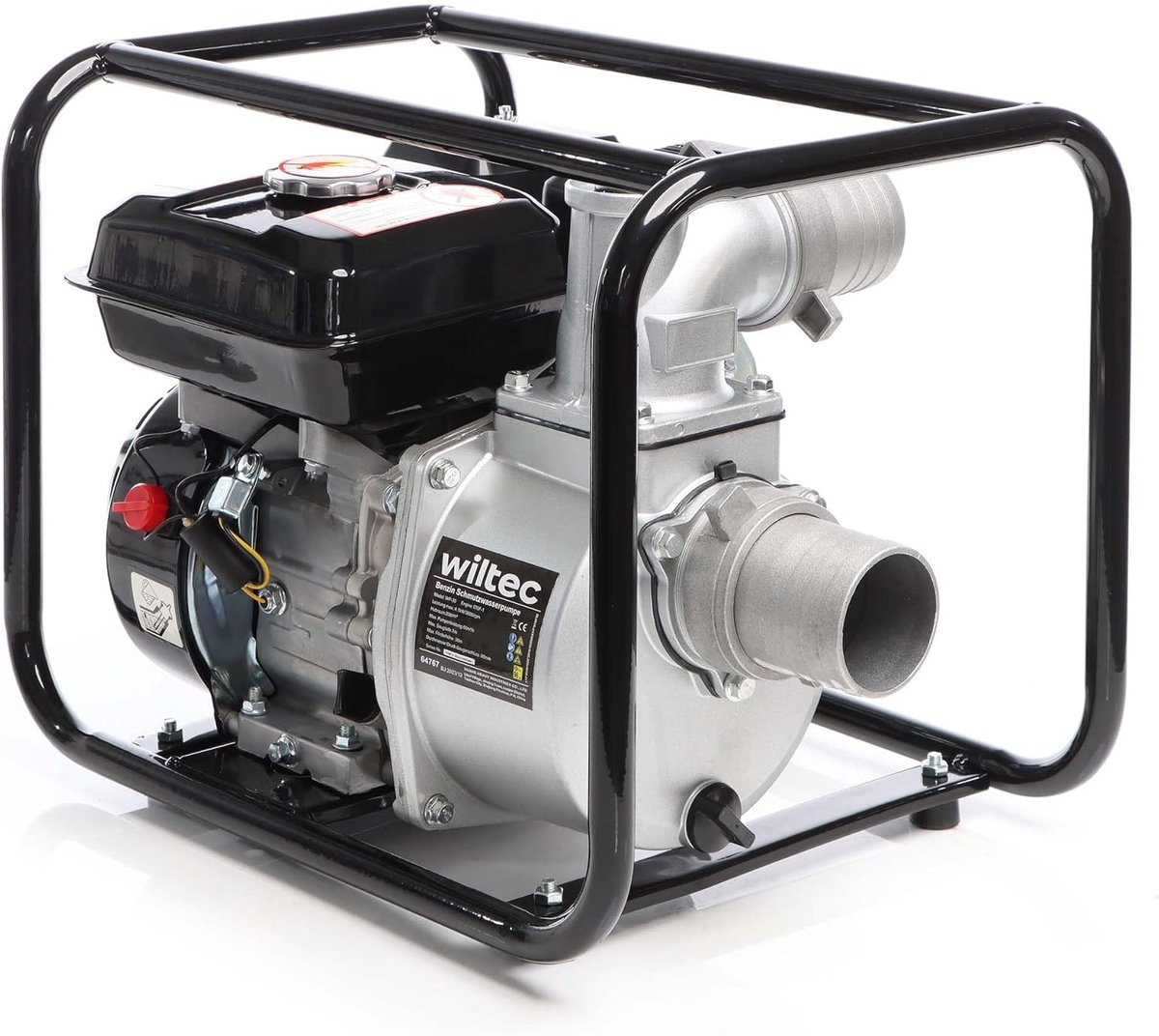 Benzine Vuilwaterpomp – Afvoerpomp – Drainagepomp – Waterpomp – Tuinpomp – 4 kW 4-Takt Motor – 48.000 L/uur Capaciteit