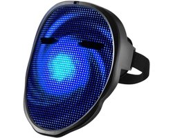 Doppler Smart LED Masker – met Speciale App en Onbeperkte Content – Oplaadbaar & Draadloos – Full LED Masker – Verstelbaar, Bluetooth – Veelkleuren – USB-C – Perfect voor Feesten, Bruiloften & Koningsdag – Voor Mannen & Vrouwen - Lichtgevende Masker