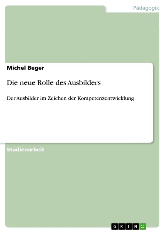Die neue Rolle des Ausbilders - cover