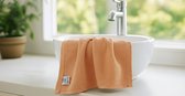 Nile Textile Luxe Gastendoekje - 30x30 - Licht oranje - 600GSM - Egyptisch Katoen