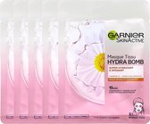 Garnier Skinactive Face Hydra Bomb Ultra Hydraterend & Kalmerend Tissue Masker Droge Huid - 5 stuks - Voordeelverpakking