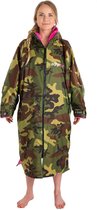 Dryrobe Advance Long Sleeve Omkleedjas Unisex Camouflage/Roze