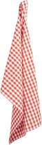 Bol.com Clayre & Eef Theedoek 50x70 cm Rood Wit Katoen Ruit Keukenhanddoek aanbieding