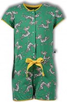 Woody jumpsuit meisjes – groen – zebra all-over print – 191-1-OND-S/975 – maat 116