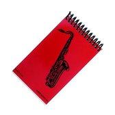 Mini notitieboekje saxofoon