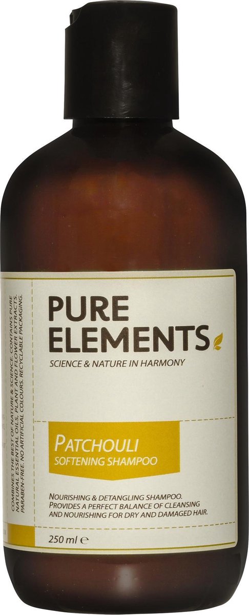 Pure Elements Patchouli Softening Shampoo 250ml | Natuurlijke shampoo anti frizz