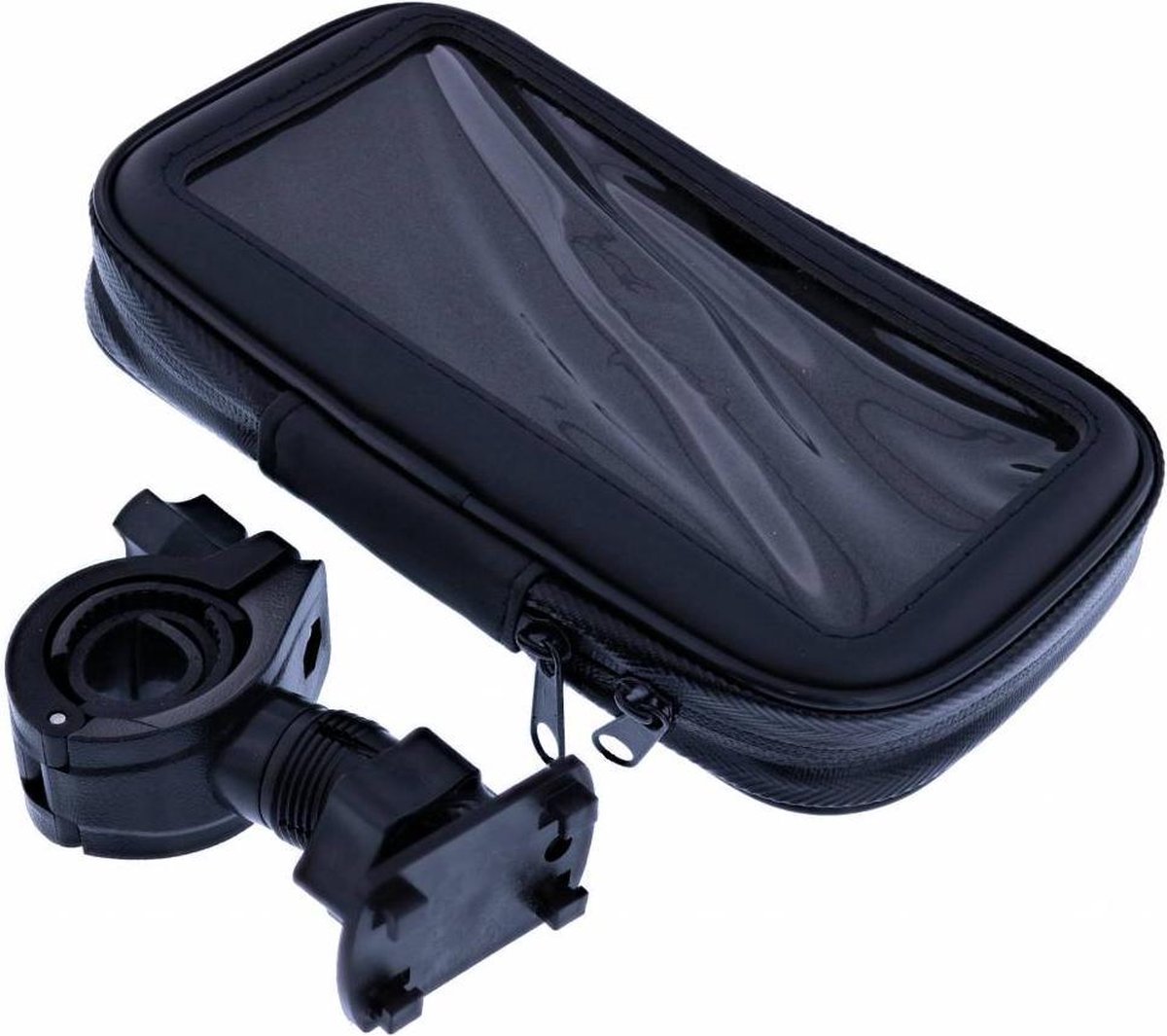 Zwart Fiets Houder Universeel Waterdicht & Shockproof Large Hoesje Huawei Y6 (2018)