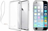 Xundd iPhone 6 / 6S Transparant lichte TPU ultra clear Hoesje met pols lusje & tempered glass