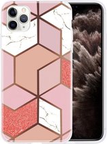iPhone 11 Pro (5,8 inch) - hoes, cover, case - TPU - Geometrisch marmer