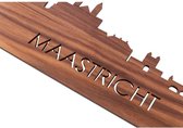 Skyline Maastricht Notenhout - 100 cm - Woondecoratie design - Wanddecoratie - WoodWideCities