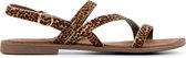 Lina Locchi Vrouwen Suède Leopard Sandalen / Damesschoenen Angelina - Multicolor - Maat 42