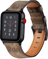 Wabando Leren Bandje Crazy Horse Retro Bruin compatibel met Apple Watch 41/40/38 mm