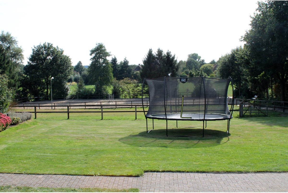 EXIT Silhouette Trampoline ø427cm - Op Poten - Rond - Trampoline Buiten - Voor Kinderen - Groen — afbeelding 4