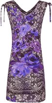 Ringella -  Purple Roses – Beach Dress – 0221047 – Black Flower - 40