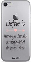 Casetastic Apple iPhone 7 / iPhone 8 / iPhone SE (2020) Hoesje - Softcover Hoesje met Design - Liefde is Print
