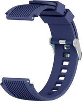 Siliconen bandje geschikt voor Samsung Galaxy Watch (46 MM), Gear S3 en Watch 3 (45 MM) - vertical Stripe - one size - Donkerblauw